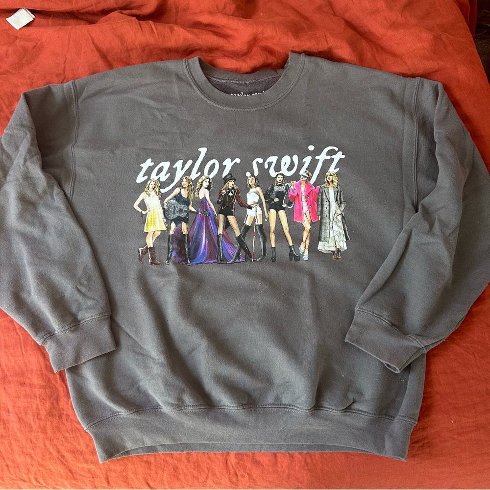 Taylor Swift Eras Folklore Crewneck Gray Sweatshirt